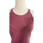 White House | Black Market Coral Knit Top Sleeveless NWT Scallop Crochet Cut Away WHBM XS Silky Bodycon Photo 1