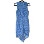 ASTR  Dusty Blue Lace Shift Dress Size Medium Photo 2