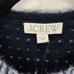 J.Crew  Cropped Lady Jacket Marled Yarn Wool Blend Preppy Navy Blue Large NWT Photo 7