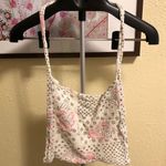 Free People Lightweight Canvas Floral Printed Tote Reusable Shopping Bag Photo 0