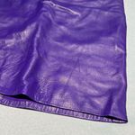 Vintage Firenze Santa Barbara genuine leather skirt Size 6 C26 Purple Photo 2