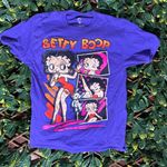 Betty Boop  Purple Graphic T Shirt Size Medium Photo 0