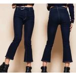 BDG Womens 27 Dark Wash O-Ring Belted High Rise Bootcut Crop Jeans Retro Photo 1