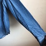 Andrea Jovine AJ‎  Hi-Low Chambray Tie Up Tunic Top Photo 4