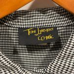 Funky 80’s oversized houndstooth blouse pocket black white Size L Photo 1
