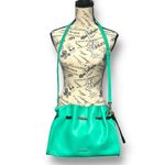 Badgley Mischka Green Black Vegan Leather Tote Shoulder Bag Snake Trim NWT Retro Photo 1