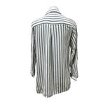 Paper + Tee Paper Tee Women's Striped Button-Up Shirt Black Long Sleeve Standard Size M Photo 6