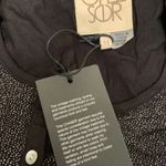 Chaser Black Silver Sparkle Henley Top Shirt Long Sleeve Medium New Drawstring Photo 7