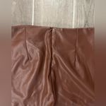 Vestique Brown Faux Leather Pants Photo 3