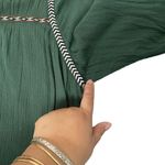 Tularosa Women's Wyatt Tunic Top Size Medium Green Embroidered Long Sleeve Boho Photo 6