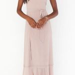 Show Me Your Mumu  Claire Midi Dress in Soft Beige Chiffon S NWT Photo 7