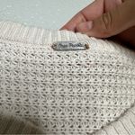 Free People Women's Moonshine Cold Shoulder V-Neck Sweater XS Beige Waffleknit Photo 9