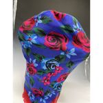 Vintage Glentex Scarf Floral Roses Acrylic Japan Handkerchief Hankie Fring Retro Photo 4