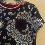Tommy Hilfiger  Blue Paisley Print  Shirt Short Sleeves size M Photo 3