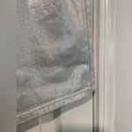 Old Navy NWT  Size 12 Silver Shine Metallic Zip Stretch Denim A Line Mini Skirt Photo 6