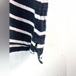 J. Jill XL Summer Striped Darkest Navy Popover Top Blue Photo 3