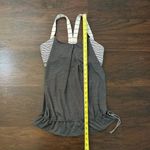 Lululemon  gray tank top w/ built in striped sports bra Photo 6