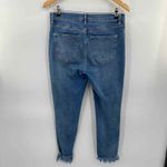Free People  High Waist Skinny Jeans Women 30 Blue Jean Cotton Distressed Raw Hem Photo 6