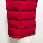 Talbots Red Puffer Sleeveless Zip Up Vest Small Duck Down Feathers Pockets Photo 4
