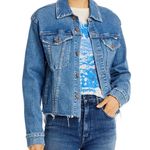 NEW Mother Antrhopologie Drifter The Cut Denim Jean Jacket Size Large USA $345 Blue Photo 0