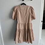 J.Crew  Puff Sleeve Cotton Poplin Wrap Dress Beige Ruffle Preppy Romanti… Photo 6