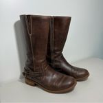 UGG  Langton Moto Boot Chocolate Brown Nubuck Leather Size 10 Photo 1