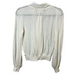Anthropologie Moulinette Soeurs Wool Sweater Small Cream Tie Neck Pullover Photo 4