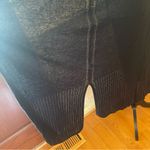 Rachel Zoe  Linen Blend Long Hooded Sleeveless Cardigan Black Semi Sheer XLarge Photo 4