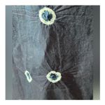 Twine X Prabartana Silk Cotton Blend Tunic Mini Dress Navy Blue, Tie Photo 9