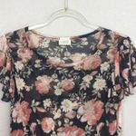 Caution to the Wind Sheer Mesh Floral Blouse Photo 1