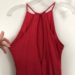 Urban Outfitters  Hattie High Neck Linen Blend Red Jumpsuit Size 0 Photo 9