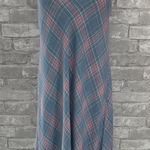 Billy T Plaid Maxi Dress in Blue/Pink Blue Size M Photo 0