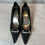 Impo  Winslow Black Satin Rhinestone Heels Photo 1