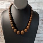 Vintage Necklace Chunky Brown Balls Photo 0