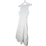 Slate + Willow White Lace Eyelet Sleeveless 100% Cotton Midi Dress Size Medium Photo 3