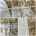 Stradivarius  Women’s Beige Wide Leg Cropped Pants L Crinkle Gauze Boho Coastal Photo 3