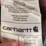 Carhartt Women's 1X (16W-18W) Rugged Flex Loose Fit Purple Black Plaid NWT Photo 10