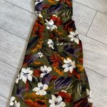 Vintage floral jungle tie dress Green Photo 0
