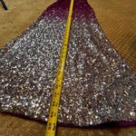 LULU'S Pink Silver Ombre Sequin Maxi Mermaid Sleeveless Formal Prom Party Cutout Size XS Photo 12