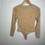 Nuuds Bodysuit Square Neck Oat Nude Skin S Small Darylann Denner Long Sleeve Tan Photo 4