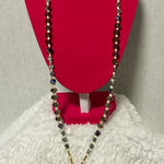 Beaded Hand Made Lanyard ID Badge Holder Necklace Beaded With Silver Accents Photo 0