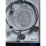 Love this life New  Expandable Stainless Steel Faith Hope Love Bracelet Photo 3