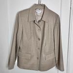 Pendleton Vintage  Taupe Virgin Wool Academia Button Blazer Jacket Size 14W Photo 0