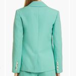 Veronica Beard  Long Sleeve Emsley Cotton And Linen JacketIn Agate Green Photo 2