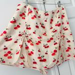 Farm Rio Cherry Print Linen Blend Skort, Size XL Photo 7
