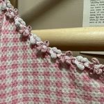 Plaid Pastel Pink Slip On Mini Dress with Decorated Straps and Neckline Size L Photo 2