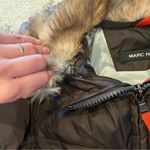 Marc New York  Brown Puffer Duck Down Feathers Jacket Removable Fur Collar XS Photo 2