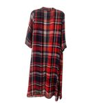 Torrid  kimono duster navy & red plaid sz 1/2 Photo 2