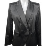 Veronica Beard NEW Miller Dickey Black Satin Double Breasted Blazer Jacket Sz 8 Photo 0
