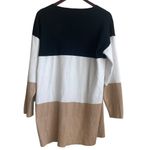 SheIn Women’s Sweater Open Cardigan Color Block Long Sleeve Long Length SZ 8/10 Photo 3
